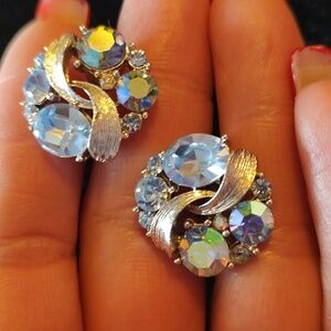 Lisner Blue AB Earrings